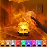 Night Light Bluetooth Speaker, Touch Bedside Lamps Star Projector for Kids Bedroom, Ocean Wave Northern Lights 16 Color Adjustable Brightness Crystal Lamp (RGB-Night Light Speaker)