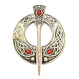 One Piece Elegant Vintage Brooch Cloak Pin Lightweight Simple Cardigan Brooch Buckle Smooth Polished Viking Penannular Cloak Pin for Women Men Accessory