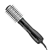 BaByliss Flawless Volume Hot Air Brush - Dry and Style in One, Titanium-Ceramic 38mm Barrel for Smoothness, Ionic Frizz-Control, Black, 2764U