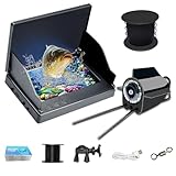 Portable Fish Finder Camera, Underwater fishing Camera with 4.3 inch IPS Monitor 6 LED IR Infrared Lights and 30M Cable for Ice, River and Boat Fishing