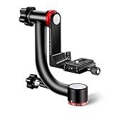 NEEWER Gimbal Tripod Head Professional High Performance Aluminium Alloy with Arca Quick Release Plate, GM101 Supports Smoother 360 Degree Panoramic Shooting for DSLR Cameras up to 13.6 kg