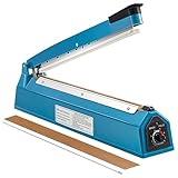 Youyijia 12" 300mm Impulse Heat Sealer Portable Sealing Machine Balloon Heat Sealer Machine Mylar PP Plastic Bag Sealer Food Film Manual Pressure Sealer