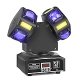 Moving Head 120W LED Stage Light, RGBW Beam Strobe Disco Party Light with DMX512, DJ Bar Club Christmas Lighting for Parties and Events