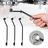 watchget Coffee Machine Cleaning Brush Set, 3 Pieces Espresso Cleaner Brushes with Spoon, Nylon Group Head Espresso Machine Cleaning Tool