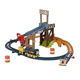 Thomas & Friends Motorized Toy Train Set Diesel’s Lift & Load Construction with Track & Cargo for Preschool Kids Ages 3+ Years, JBW20