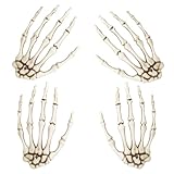 GYTFOG 2 Pairs Halloween Skeleton Hand Haunted House Horror Decoration Props,Life Size Skeleton Hands,Halloween Ghost Hand Props Accessories for Home Indoor Pendant Ornaments for Terror Scary Props