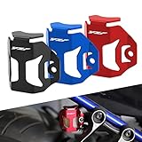 Rear Brake Pump Reservoir Protector For YAMAHA YZF R1 R6 R7 R25 R3 R15 V2 V3 Motorcycle Fluid Tank Oil Cup Guard Cover Net 1 Piece (Black)