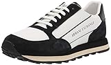 Armani Exchange Suede Bicolor Sneakers, Sneaker Men's, White (Off White Black), 8 UK