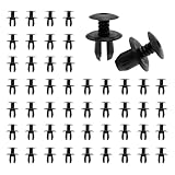 Mtsooning 50 PCS Van Panel Clips, Black Trim Lining Clips Push-in Rivets Fasteners Replacement for T4 T5 Transporter Eurovan