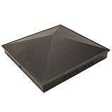 Nuvo Iron Decorative Pyramid Aluminium Post Cap for 7.5" x 7.5" / 8" x 8" Posts - Black