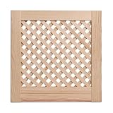 Bortaberg Solid Wooden Doors, Vented Open, Slatted Wardrobe Doors, Various Sizes, Mesh Door, DIY Cabinet Making, Privacy Screen, Crafts ([mm] 395x494)