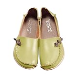 5 Women's Loafers & Moccasins Comfort Walking Cute Flat Loafer Soft Cowhide Leather Loafer Flat Shoes Slip-Ons Ladies Loafers Cowhide Mother's Shoes B0/Mint Green
