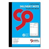 Cherry Carbonless Delivery Note Duplicate Book A5 | 50 Sets of 2-Part NCR Sheets | Perforated for Easy Removal | Ideal for Business Deliveries, Shipments, and Customer Receipts | Made in The UK