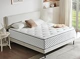 Sleremind Double Mattress | 7-Zone Hybrid Pocket Spring Medium-Firm Bed Mattress | Pressure Relief Technology & Cooling Gel Memory Foam(135×190×22cm)