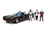 DC Comics 1:24 Classic TV Series Batman Batmobile Die-Cast Car & 2.75" Batman, Robin, Penguin, & The Joker Figures