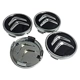 DPBUS 4 Pcs Wheel Centre Hub Caps Trims for Citroen Saxo VTS C2 VTS C4 VTS, Trim Covers for Wheels Replacement Hub Cover Durable DustProof Car Accessories