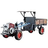 Tractor Scale Model – Alloy 238g 1:24 Retro, Walking Tractor Toy Car With Lights Music, Classic Building Display Piece | Desk Ornament, Collector Cabinet, Holiday Keepsake, Farming Enthusiast