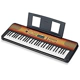 Yamaha Digital Keyboard PSR-E360MA, Maple - Entry-level digital keyboard with 61 touch-sensitive keys, portable keyboard in classic design for any living space