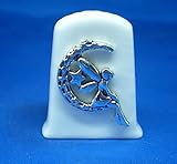 Birchcroft Porcelain China Collectable Thimble - Antique Silver Fairy & Star