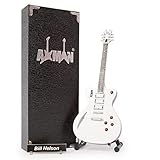 Bill Nelson (Be-Bop Deluxe) Eastwood Astroluxe Cadet - Miniature Guitar Replica - Music Gifts - Handmade Ornamental 1/4 Scale - Includes a Display Box, Name Tag and Miniature Guitar Stand