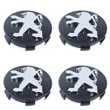 4Pcs Car Hub Centre Caps for Peugeot 205 GTI, Wheel Center Caps AutoDecor Accessories Waterproof DustProof Wear Resistant Anti Rust,65MM