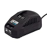 JCB 18V 2.4A Fast Charger Compatible with JCB 18V Lithium-ion Batteries & JCB 18v Cordless Power Tools, Drill Driver, Combi Drill, Orbital Sander and More, 3 Year Warranty, Black