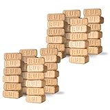 Carbeth Plants - RUF Briquettes Heat Bricks - Eco Friendly Organic Recycled Compressed Wood Fire Blocks - For Stoves, Log Burners, Fire Pits, BBQs & Open Fires - Up to 3hr Burn Time (48 Bricks/40kg)