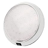 RV Interior Light 12V LED Ceiling Roof Light LED Caravan Interior Lights with ON/OFF Switch for Camper Van Caravan Motorhome Boat Cold White, Chrome Surface