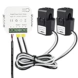 OWON Bi-Directional Smart 2 Way WiFi Power Monitor Energy Meter with 80A/ 2Clamp,WiFi Home Energy Monitor, Energy Meter Single Phase Electricity Compatible