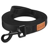 Looxmeer Training Lead for Dogs, 3m 5m 7m 10m 15m 20m 25m 30m Nylon Long Line Dog Lead for Large Medium Small Puppy, Dog Traning lead for Recall, Obedience, Tracking with Padded Handle & Storage Bag