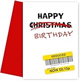 Funny Birthday Cards for Women and Men - Recycled Christmas Card for Birthday - Epic Laughs for Mum, Dad, Sister, Brother, Daughter, Son & Friends!