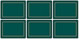 Pimpernel Home & Gifts Classic Emerald Placemats S/6, wood & cork, Multi Coloured, 30.5 x 23cm, X0010568044