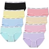 Girls Knickers Soft Seamless Underwear High Elastic Briefs Kids Fashionable Pants Comfortable & Breathable Underpants Suitable for 8-18 years, School, Everyday