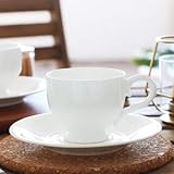 Mug Wine Set Cup White Porcelain Coffee Cup Saucers Set Drink Ware Afternoon Tea Porcelain Mocha Mugs Cups with Trays Gift Home Coffee Shop,White,200-400Ml