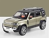 ARCADORA 1/24 Diecast Model Car Pullback Vehicle Toy Collection for Land Rover New Defender 110, Kids Gift, with Sound and Light