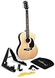 Martin Smith Acoustic Guitar Kit with Stand, Tuner, Gig Bag, Strap, Picks, Spare Strings & Lessons