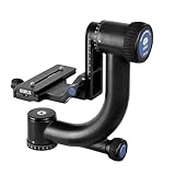 SIRUI PH-20 Carbon Fibre Tripod Gimbal Head with Case, Heavy Duty Panoramic Head for Cameras, 44.1lbs/20kg Payload