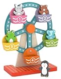 The Wooden Toy Factory - Wooden Ferris Wheel - Colorful Animal-Themed Spinning Wheel - Fun & Educational Toy for Toddlers and Kids Parent (Ferris Wheel Edition)