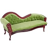 TOYANDONA Dollhouse Sofa Couch, 1 12 Scale Dollhouse Furniture Miniature Accessories, Mini Victorian Bench Chair Lounge for Doll House Living Room Craft Decoration
