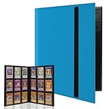 WAIZHIUA 9 Pocket Card Binder - 216 Pockets Trading Cards Binder with Elastic Strap, PU Leather Card Album Folder for Pokemon Yu-Gi-Oh Sports Cards