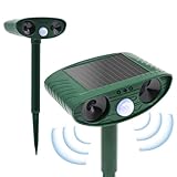 Fox repellent, ultrasonic cat repellent, solar waterproof animal repellent equipped with PIR sensor, effectively repelling cats, dogs, and foxes in the garden