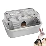Transparent Hamster Cage - 2 Layer Clear Small Animal Habitat With Exercise Running Wheel | Transparent Hamster Habitat For Dining Resting Playing Gerbil Squirrel Chinchilla