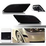 Tonsya Smoked Lens for 2012 2013 2014 Mercedes Benz Pre-LCI W204 LCI C250 C300 C350 C63 AMG Coupe Base Sedan 4-Door OEM Front side marker lamp housings Replacement