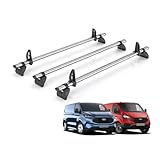 Rhino Roof Rack for Ford Transit Custom 2013+ [Only Suitable for Standard (H1) Roof Models] 3 Roof Bars + Loadstops - TB3FL/KLS2