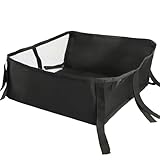 Anwangda Baby Stroller Bottom Storage Bag, Pram Buggy Pushchair Basket, Baby Pram Buggy Universal Bottom Basket for Pushchair Shopping Stroller Buggy Black(size:S)