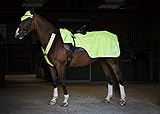 Masta Exercise Sheet for Horses - Waterproof with Hi Viz Strips Horse Wrap Around Rug - Easily Attachable & Breathable Fabric - Perfect for Wet Weather Conditions - Yellow, Size COB