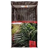 Jazooli Organic Farmyard Manure - 40L Horse Manure for Garden, Rich in Organic Matter, Plant Fertiliser Indoor & Outdoor Use - Lawn Fertiliser, Garden Compost & Soil Enricher -17kg