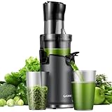 GDOR Cold Press Juicer Machines for Whole Fruit and Vegetable, Wide Mouth 89MM Feeding Chute, Powerful Slow Masticating Juicer with Two-layer Filter, High Juice Yield, BPA-Free, Brush Included