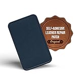 MastaPlasta Self-Adhesive Premium Leather Repair Patch - Navy Blue 10cm x 6cm (4in x 2.4in). Your Instant Stick-on Upholstery-Quality Repair Patch for Sofas, Car Seats, Bags, Jackets and DIY