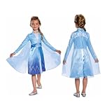 Disney Official Classic Frozen Elsa Dress Up for Girls, Frozen Dress Costume Kids, Princess Costumes Fancy Dress Outfit, S (5-6 yrs)